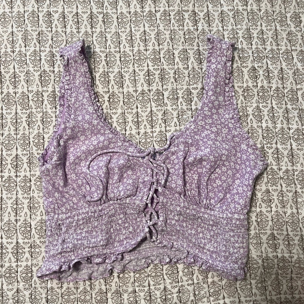 Flirty Floral Tie-Front Tank